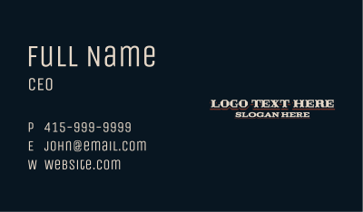 Western Traditional Woodwork Wordmark Business Card Image Preview