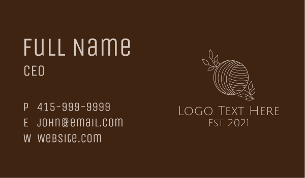 Yarn Ball Thread Business Card Design Image Preview