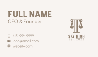 Column Scale Law Firm  Business Card Image Preview