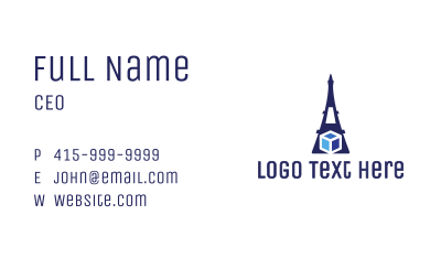Eiffel Cube Business Card