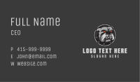Silver Angry Bulldog Business Card Image Preview