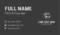 Silver Angry Bulldog Business Card Image Preview