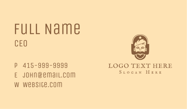 Hipster Mustache Beard Business Card Design Image Preview