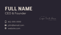 Elegant Script Wordmark Business Card Image Preview