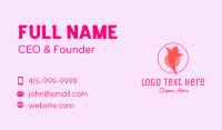 Pink Bud Tulip Business Card Design