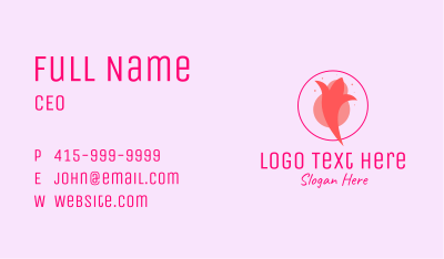 Pink Bud Tulip Business Card Image Preview