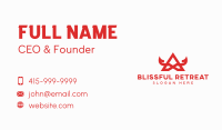 Red Horns Letter A  Business Card Image Preview