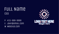 Glitchy Sunburst Tech Business Card Image Preview