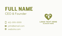 Organic Leaf Heart Business Card Image Preview
