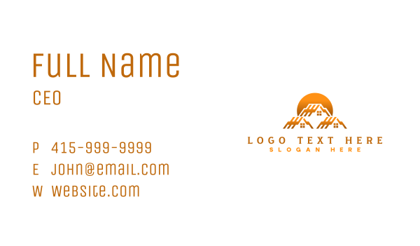 Roof House Renovate Business Card Design Image Preview