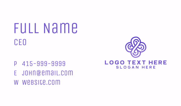 Infinity Loop Flower Business Card Design Image Preview