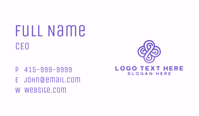 Infinity Loop Flower Business Card Image Preview