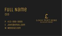 Premium Fashion Letter  Business Card Image Preview