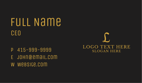 Premium Fashion Letter  Business Card Design Image Preview