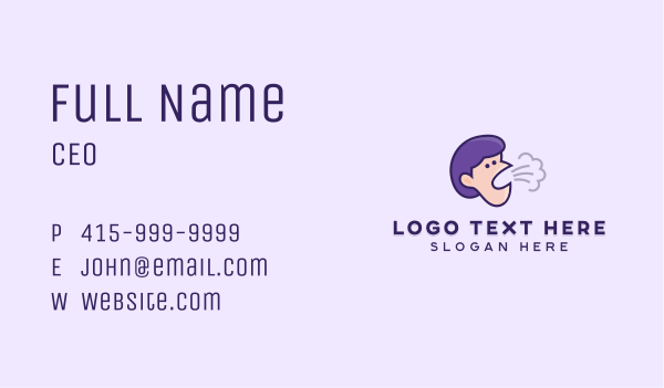 Coughing Person Business Card Design Image Preview
