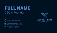 Tech Letter X  Business Card Preview