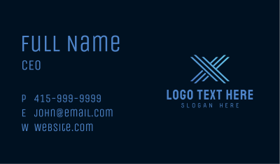 Tech Letter X  Business Card Image Preview