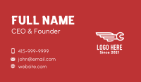 White Wrench Wing Business Card Image Preview