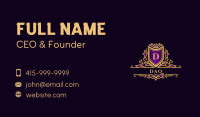 Elegant Monarch Crest   Business Card Image Preview