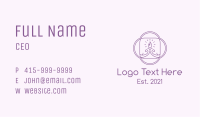 Purple Swirl Candle  Business Card Image Preview