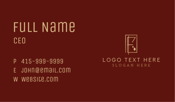 Luxury Gold Letter E Business Card Design Image Preview