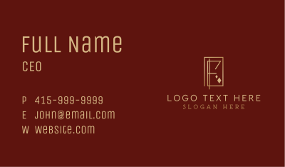 Luxury Gold Letter E Business Card Image Preview