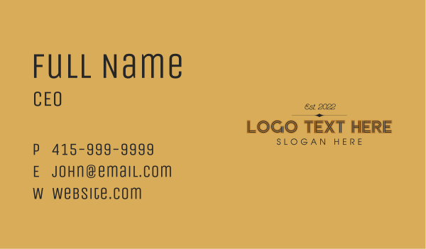 Funky Business Brand Wordmark Business Card Design Image Preview