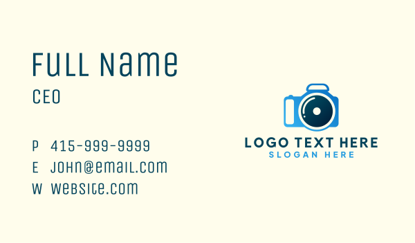 Camera Photography Studio Business Card Design Image Preview