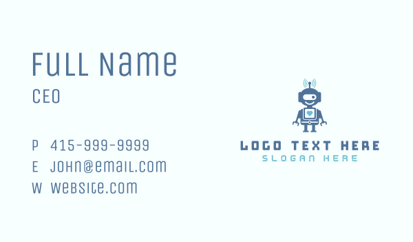 Toy Bot Technology Business Card Design Image Preview