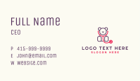 Bear Pediatrician Mascot  Business Card Image Preview