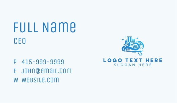 Clean Building Pressure Washing Business Card Design Image Preview