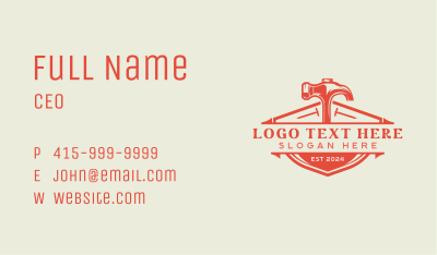 Hammer Carpentry Tools Business Card Image Preview