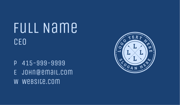 Circle Vintage Brand Business Card Design Image Preview