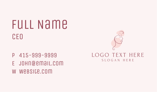 Beauty Skincare Woman Business Card Design Image Preview