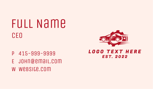 Fast Car Gear Business Card Design Image Preview