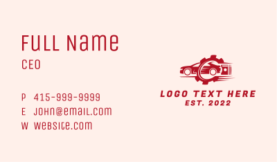 Fast Car Gear Business Card Image Preview