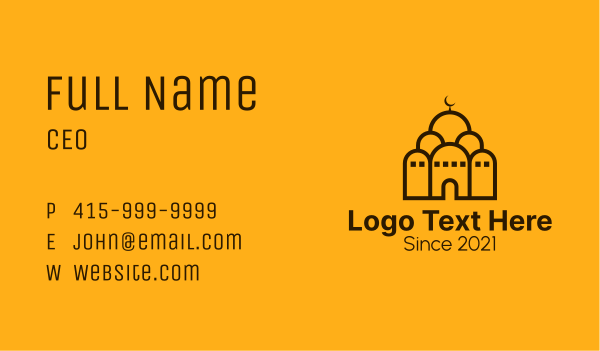 Muslim Spiritual Mosque Business Card Design Image Preview