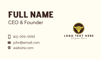 Modern Bull Emblem  Business Card Preview