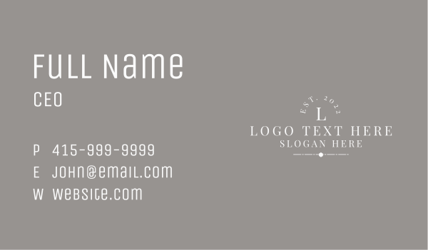 Luxury Elegant Classic Business Card Design Image Preview
