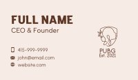 Brown Monoline Woman Business Card Image Preview