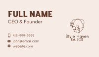 Brown Monoline Woman Business Card Image Preview