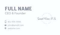 Beauty Round Wordmark Business Card Image Preview