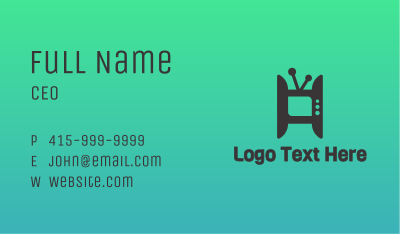 H Media TV Channel Business Card