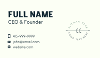 Professional Script Circle Letter Business Card Image Preview