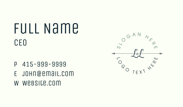 Professional Script Circle Letter Business Card Design Image Preview