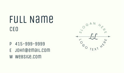 Professional Script Circle Letter Business Card Image Preview