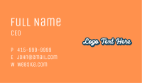 Retro Cursive Wordmark Business Card Image Preview