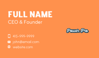 Retro Cursive Wordmark Business Card Image Preview