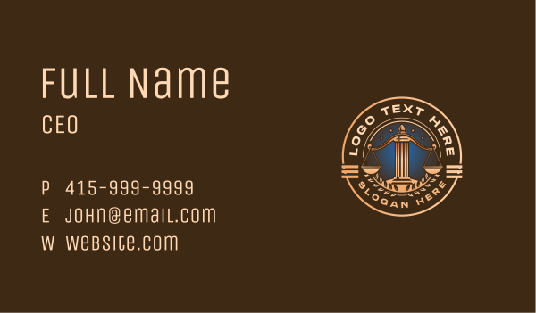 Justice Legal Scale Business Card Design Image Preview