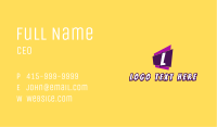 Pop Art Cartoon Letter Business Card Image Preview